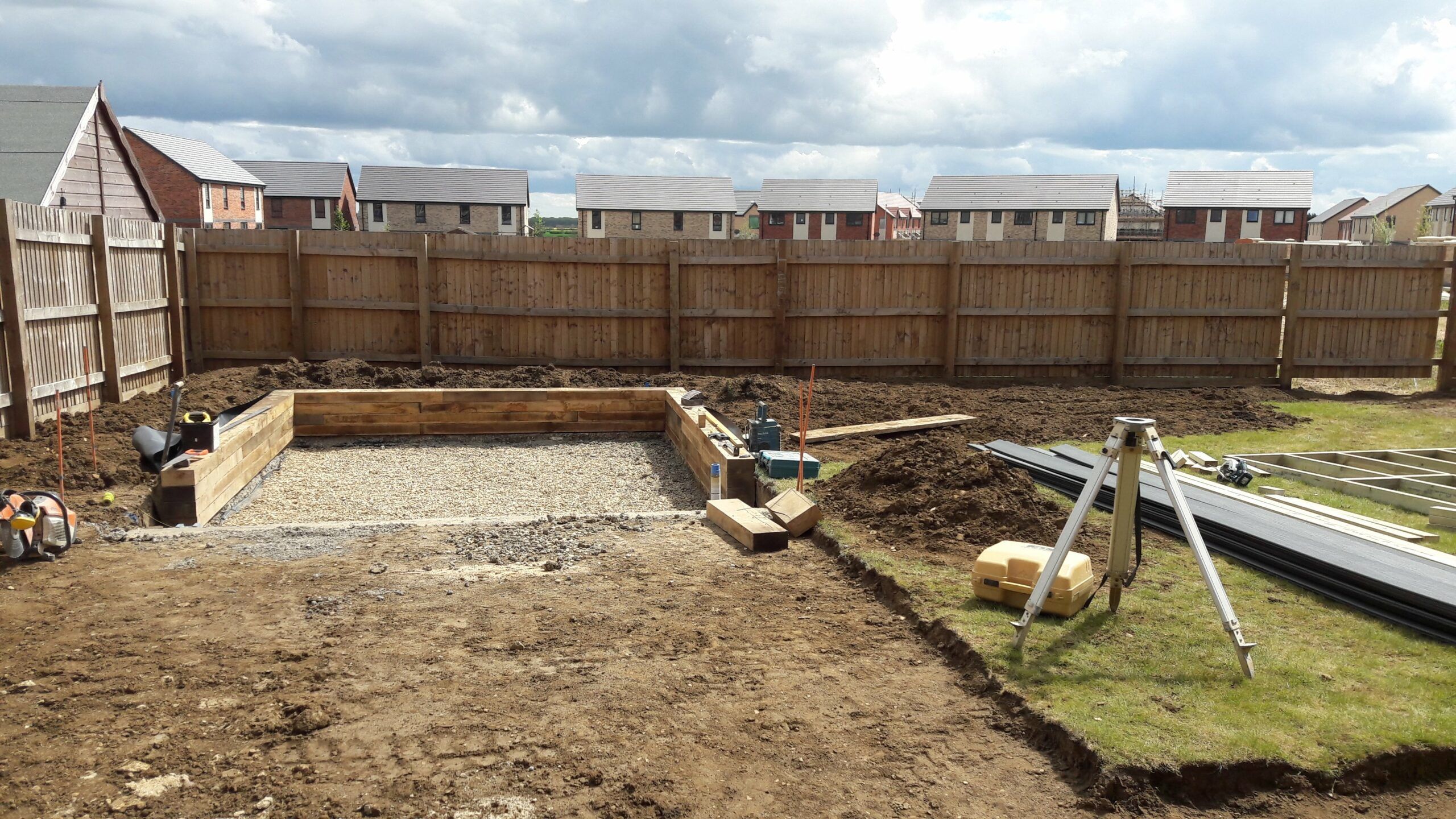 Sleaford new build garden work in progress 2 SG Landscapes work in progress