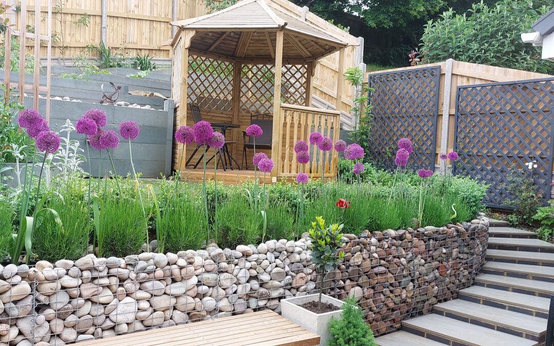 Steep garden re-design and build in Grantham
